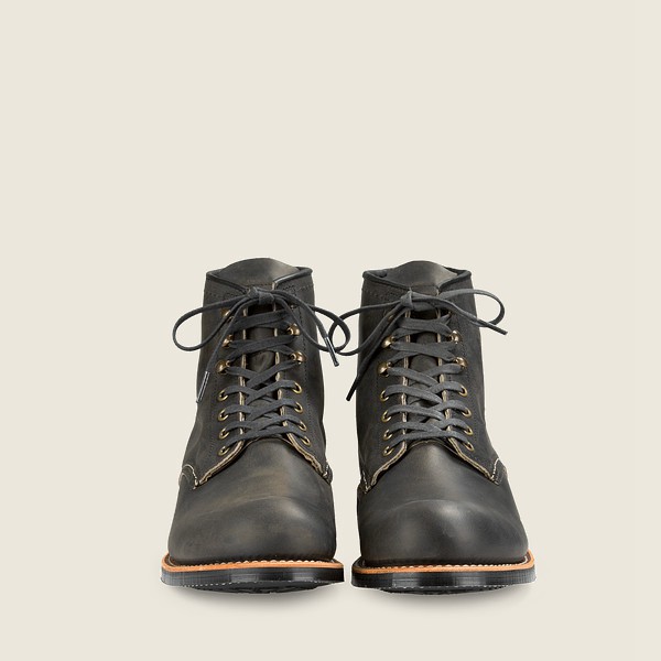 Red Wing Mens Blacksmith - 6-inch Rough & Tough Leather - Heritage Boots Dark Grey - 6487OEGID